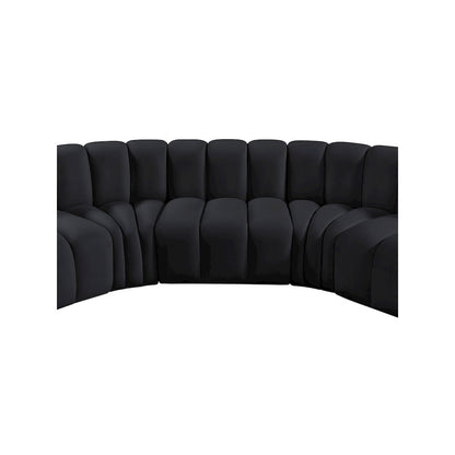 Arc Black Velvet Modular Sofa
