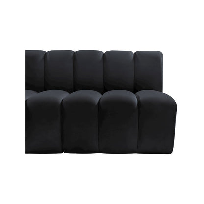 Arc Black Velvet Modular Sofa