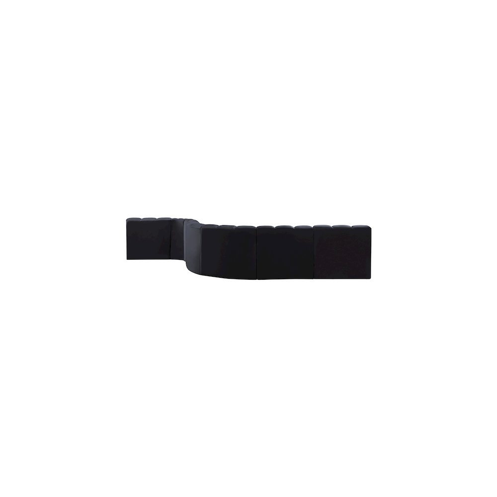Arc Black Velvet Modular Sofa