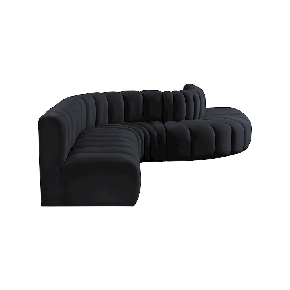 Arc Black Velvet Modular Sofa