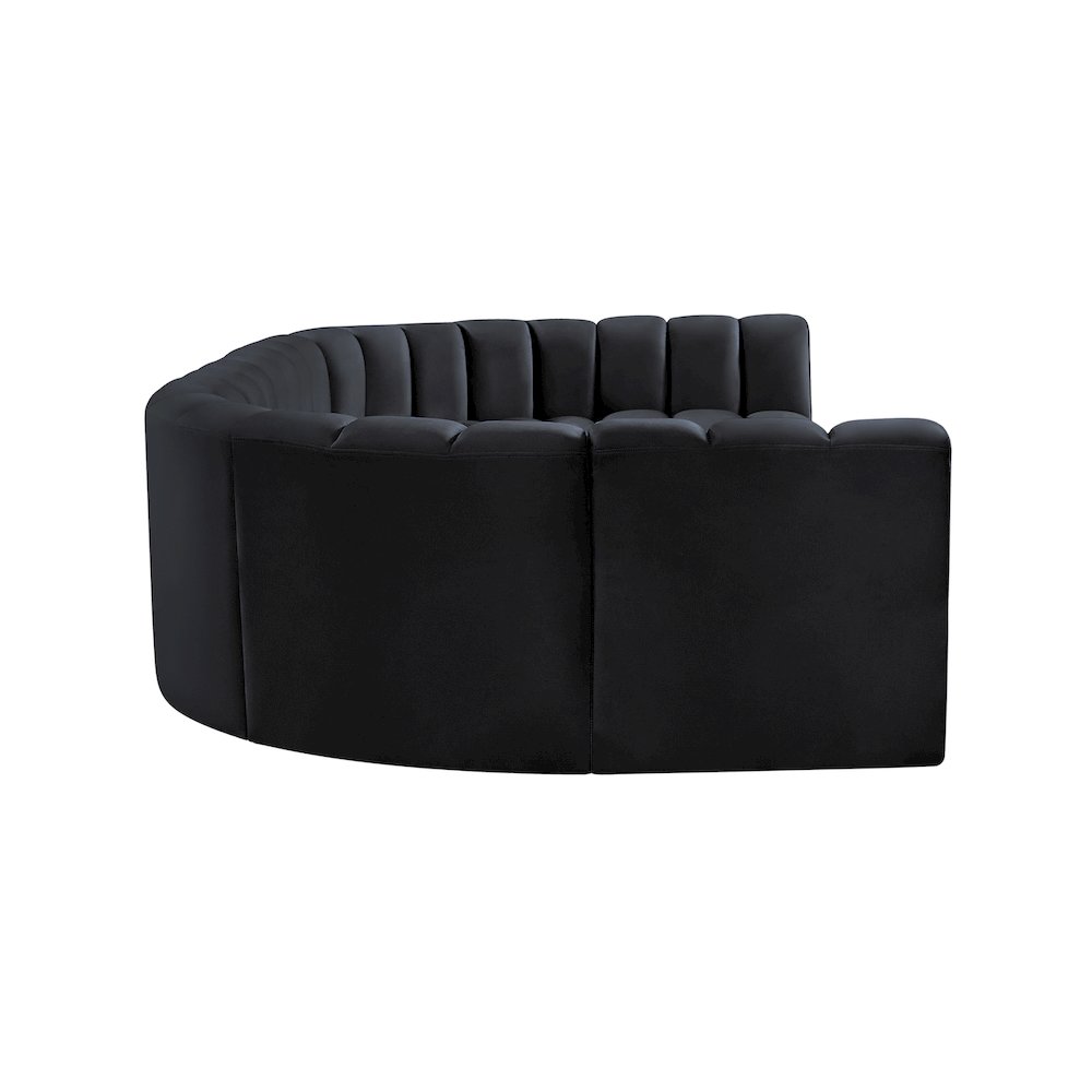 Arc Black Velvet Modular Sofa