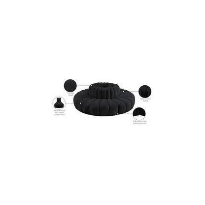 Arc Black Velvet Modular Sofa