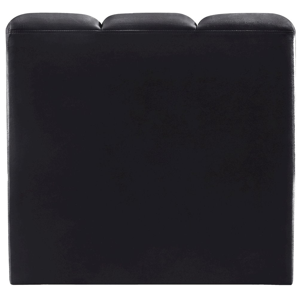 Arc Black Velvet Straight Chair