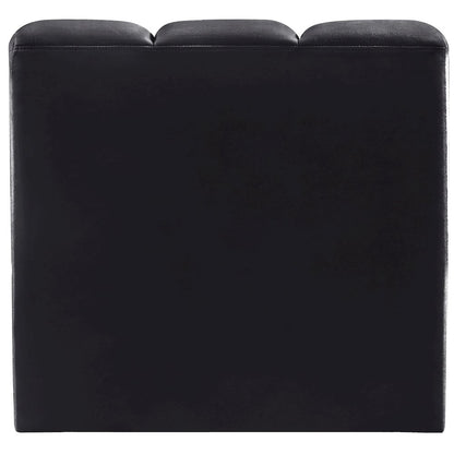 Arc Black Velvet Straight Chair