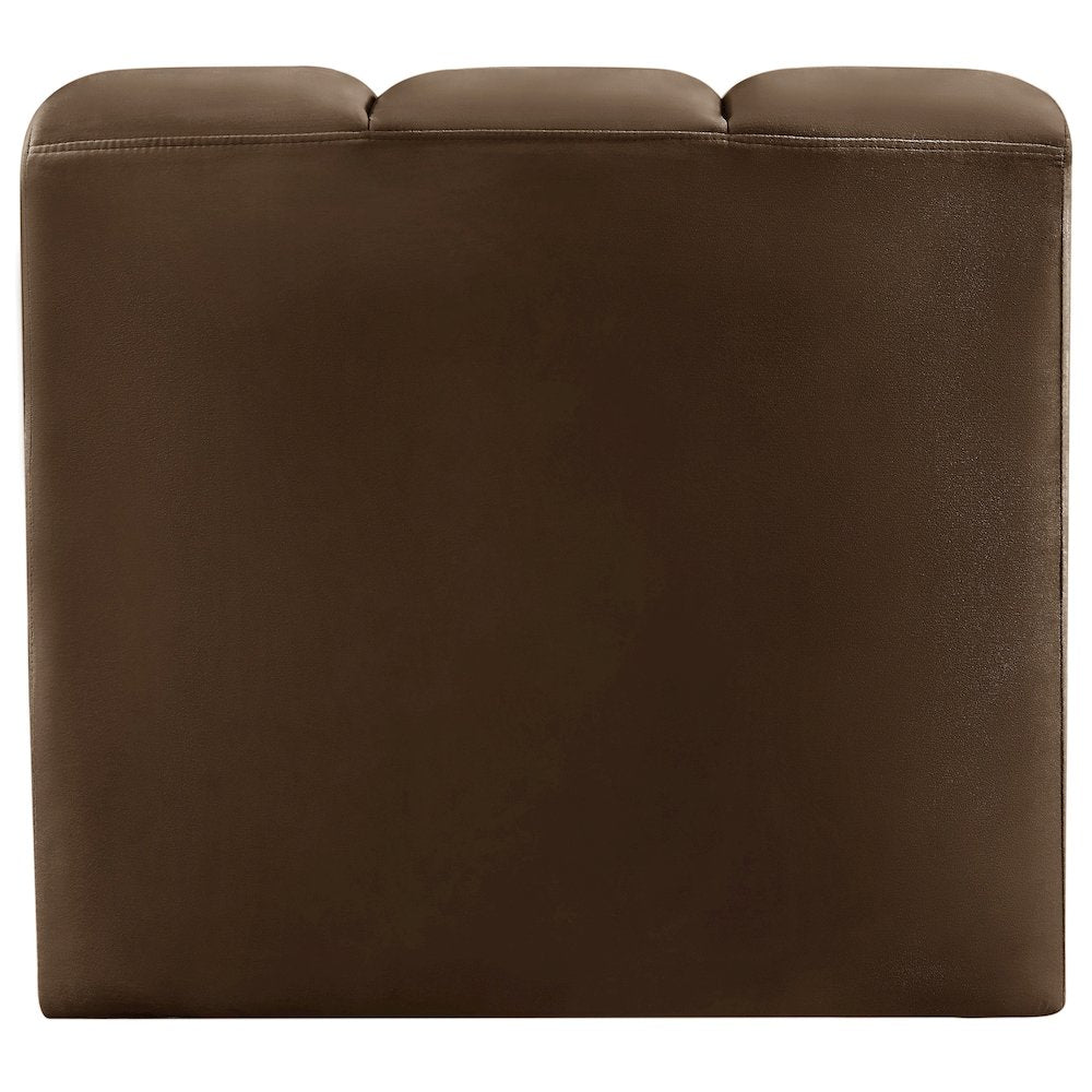 Arc Brown Velvet Curved Corner