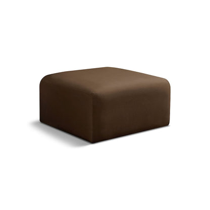 Arc Brown Velvet Ottoman