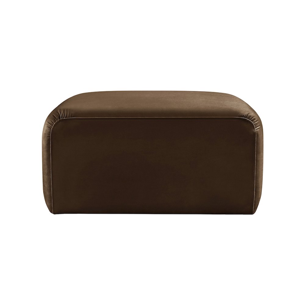Arc Brown Velvet Ottoman