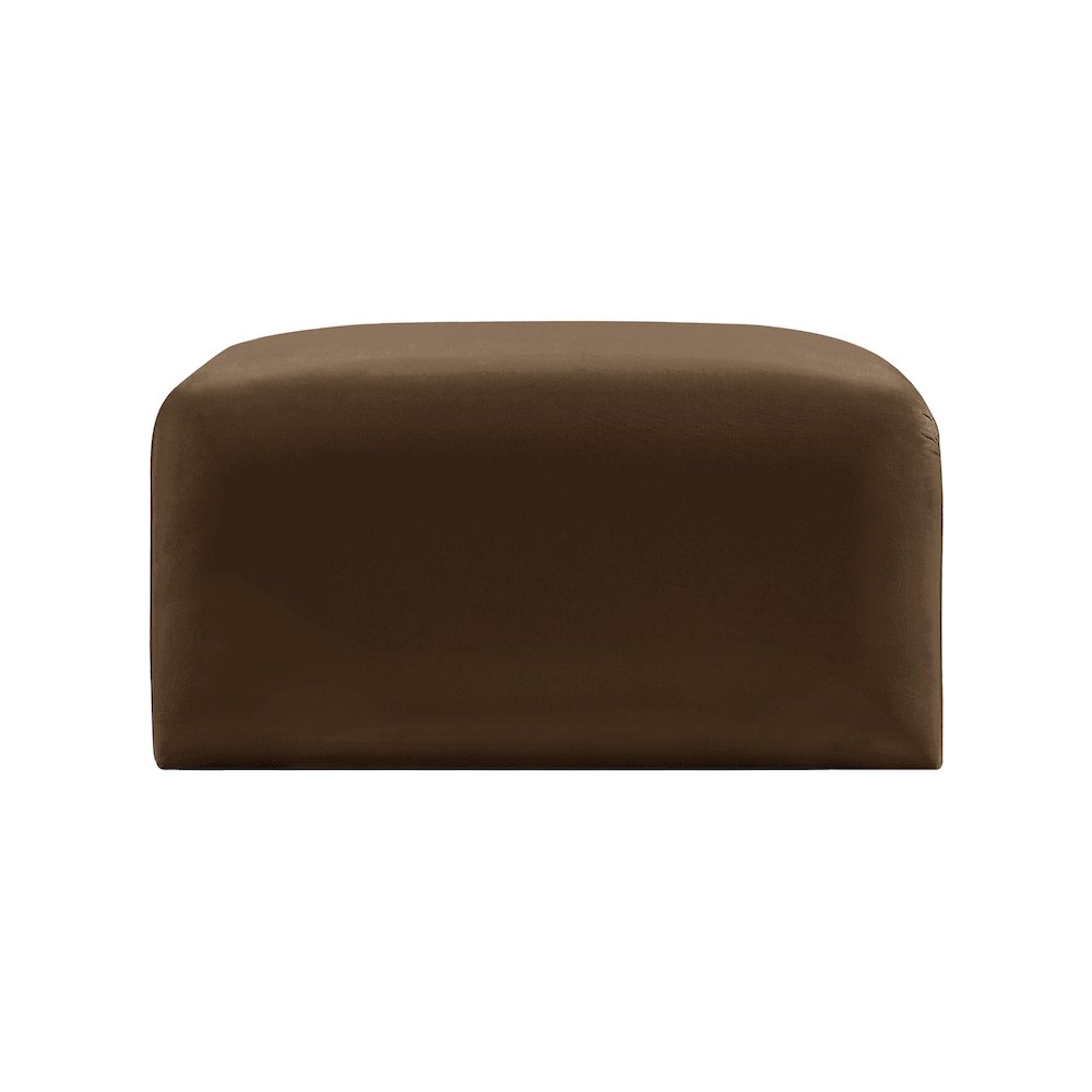Arc Brown Velvet Ottoman