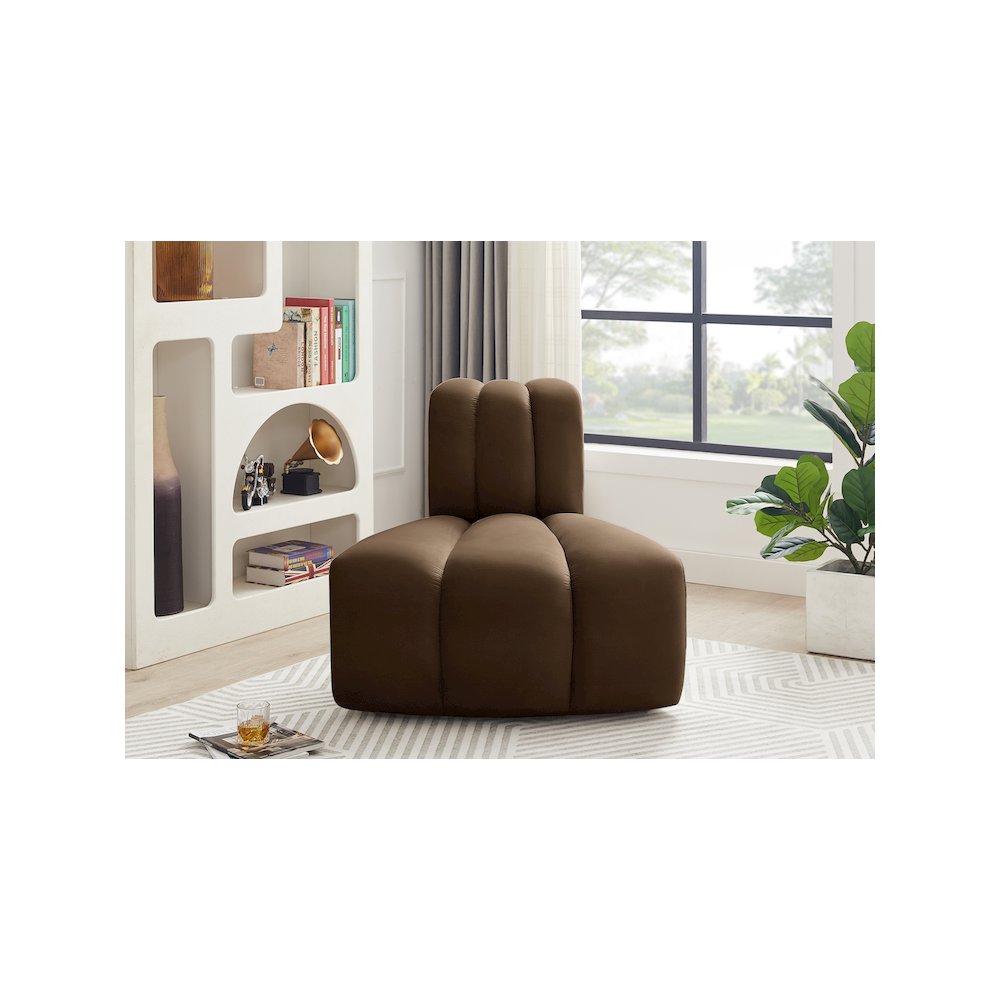 Arc Brown Velvet Reverse Corner