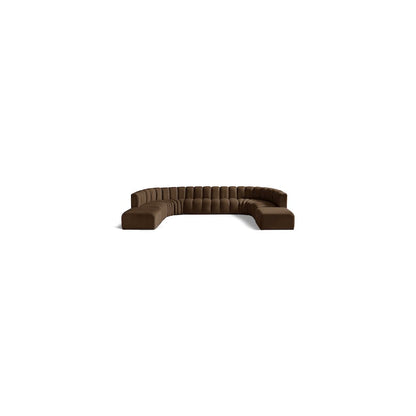 Arc Brown Velvet Modular Sofa