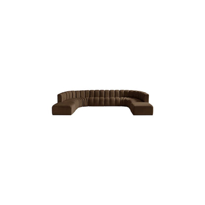 Arc Brown Velvet Modular Sofa
