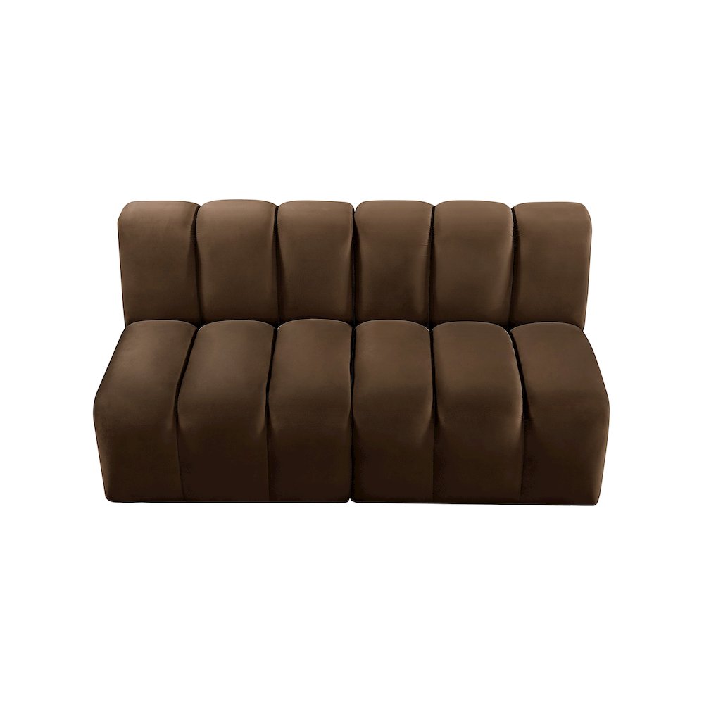 Arc Brown Velvet Modular Sofa
