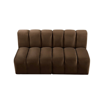 Arc Brown Velvet Modular Sofa