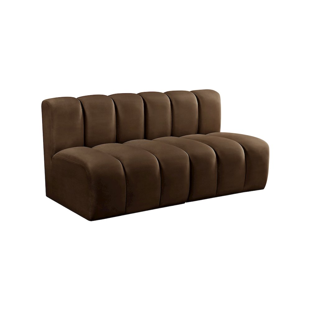 Arc Brown Velvet Modular Sofa