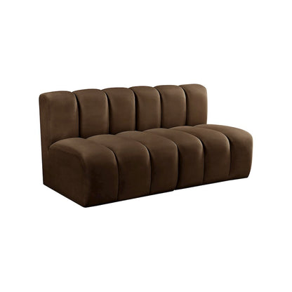 Arc Brown Velvet Modular Sofa