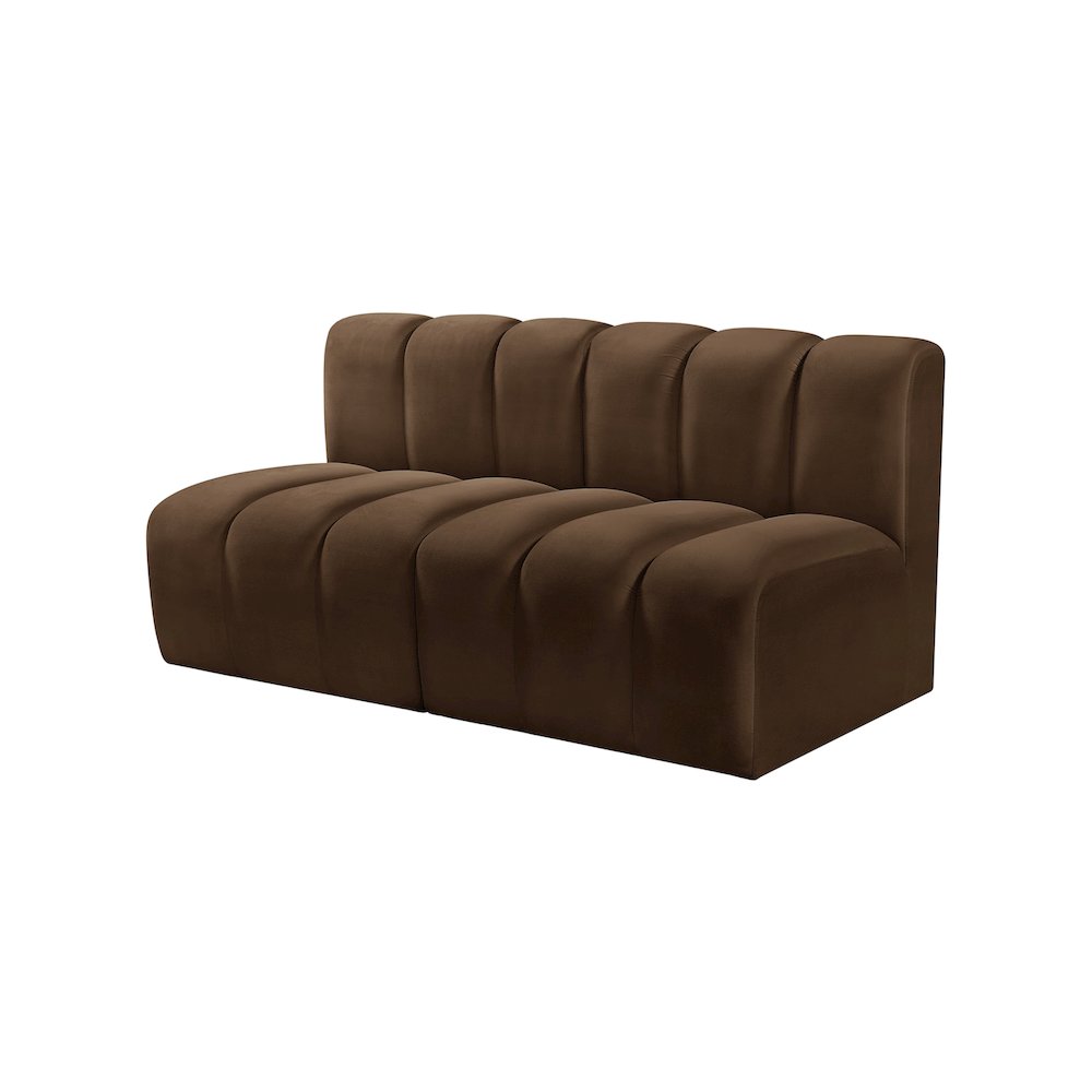 Arc Brown Velvet Modular Sofa