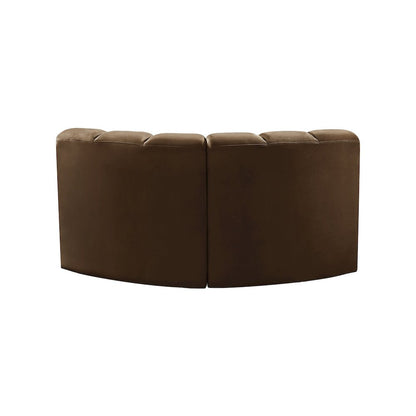 Arc Brown Velvet Modular Sofa