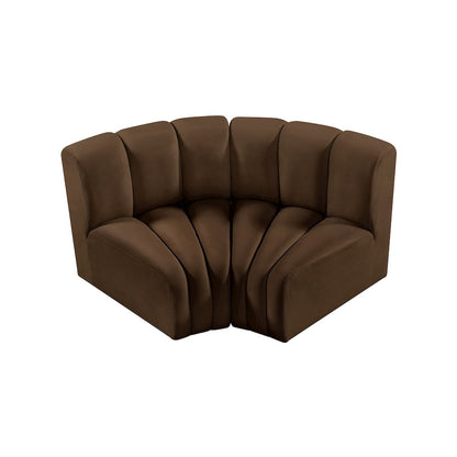 Arc Brown Velvet Modular Sofa