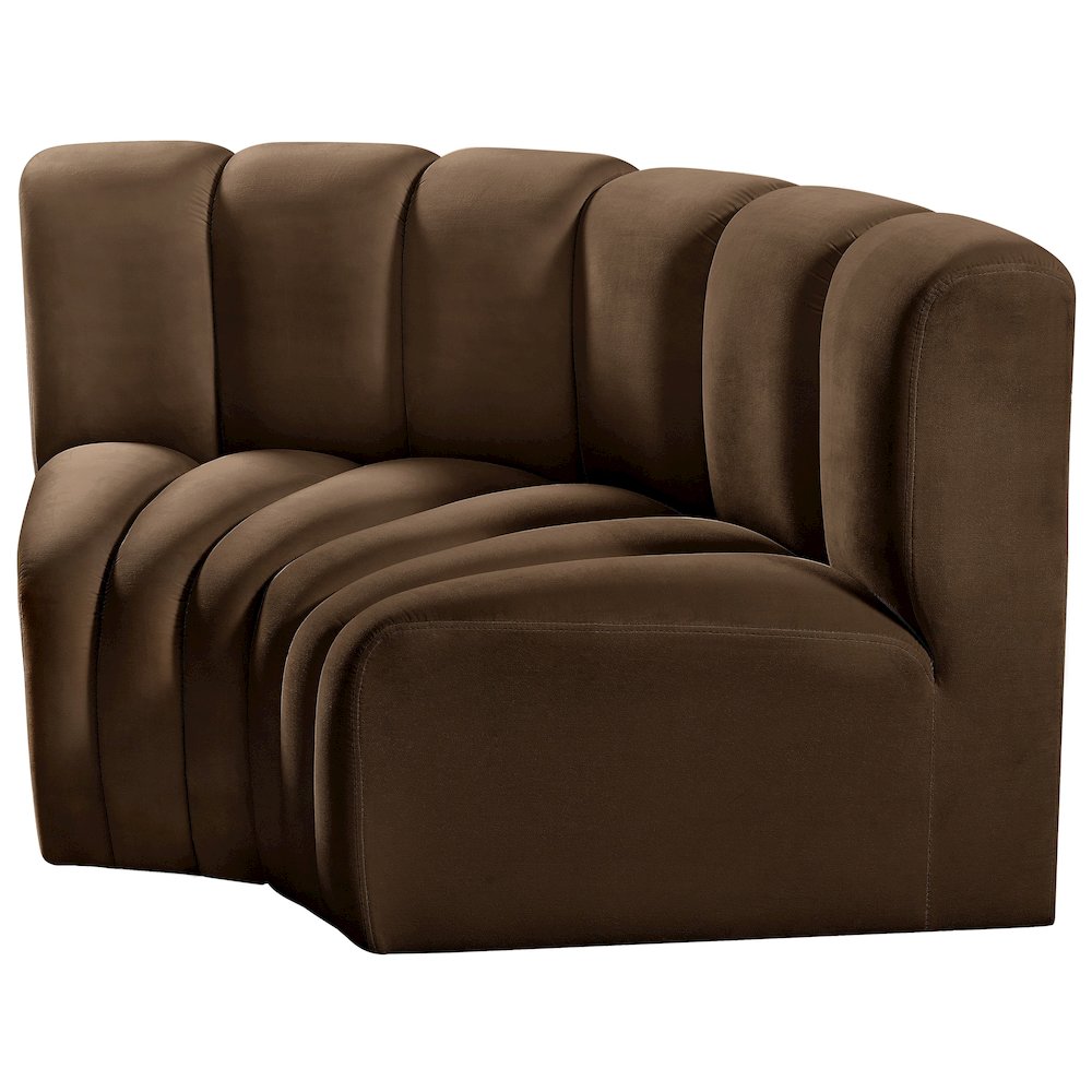 Arc Brown Velvet Modular Sofa