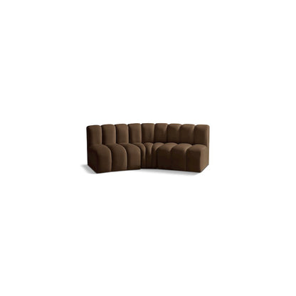 Arc Brown Velvet Modular Sofa