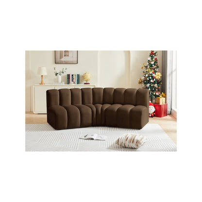 Arc Brown Velvet Modular Sofa