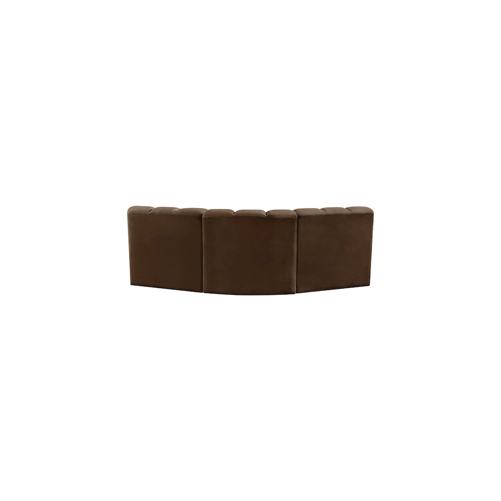 Arc Brown Velvet Modular Sofa