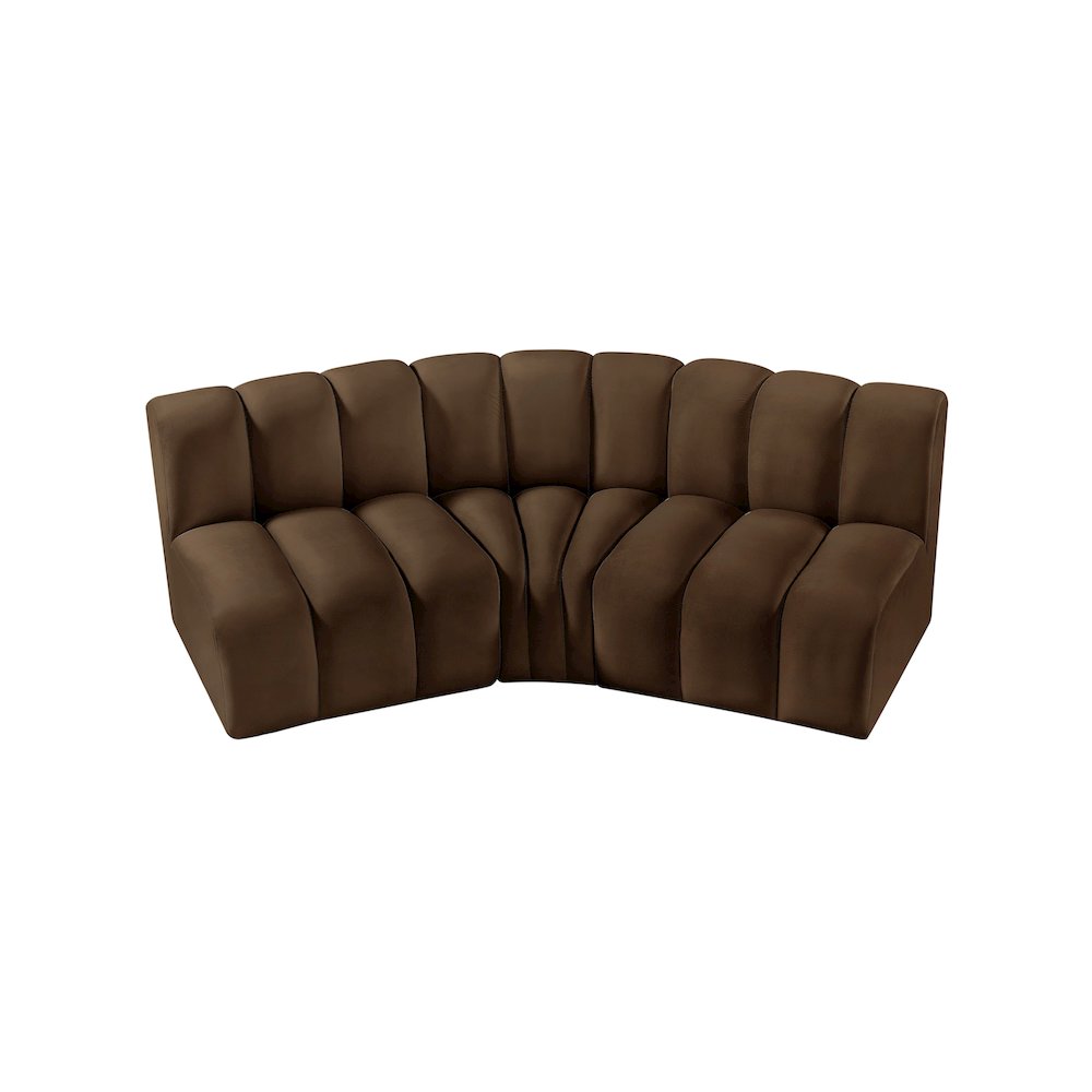 Arc Brown Velvet Modular Sofa