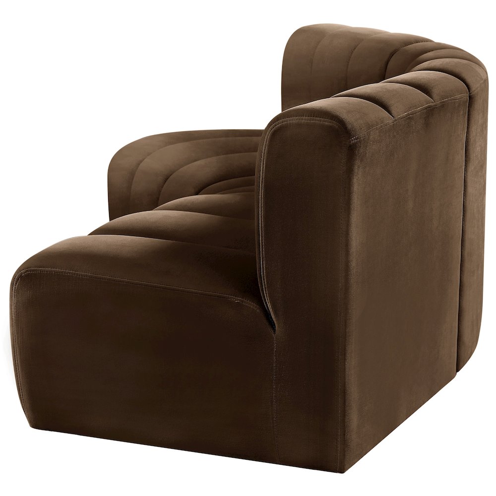 Arc Brown Velvet Modular Sofa