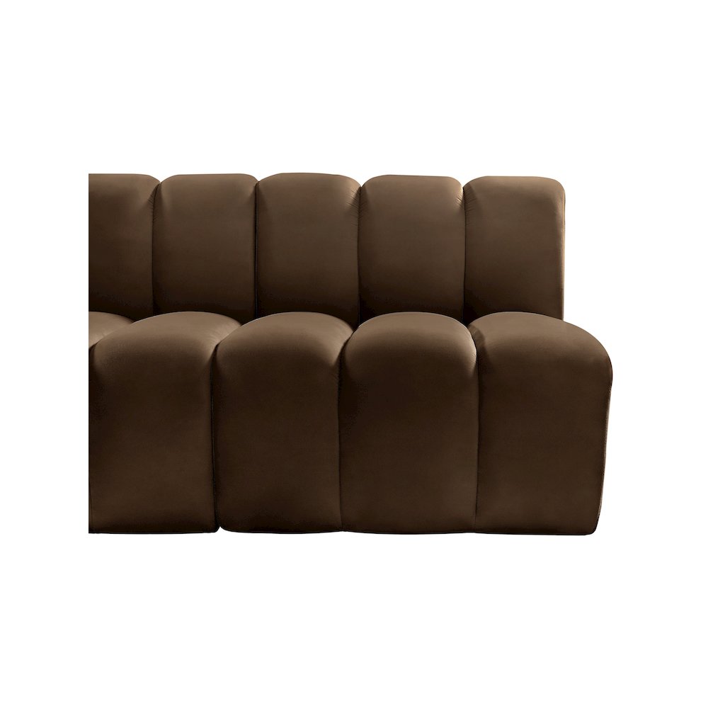 Arc Brown Velvet Modular Sofa