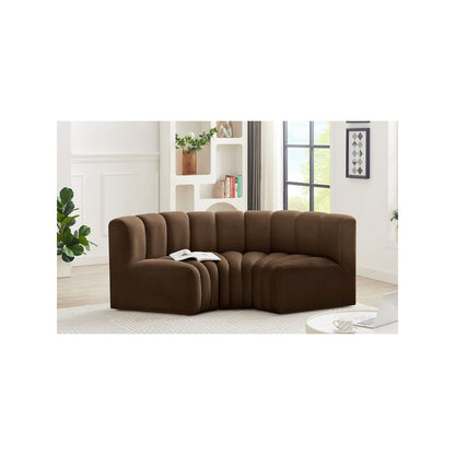 Arc Brown Velvet Modular Sofa