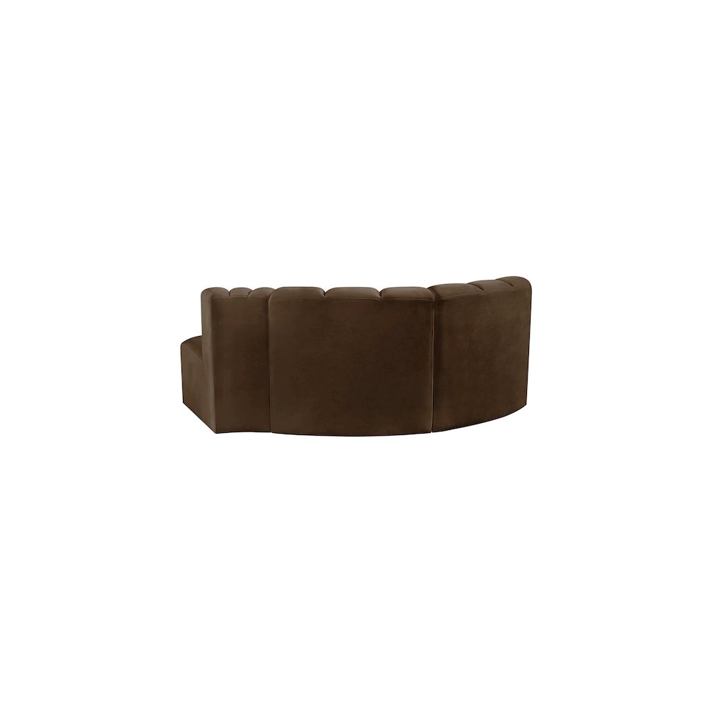 Arc Brown Velvet Modular Sofa