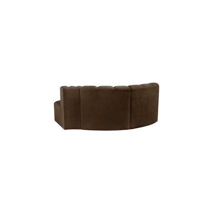 Arc Brown Velvet Modular Sofa