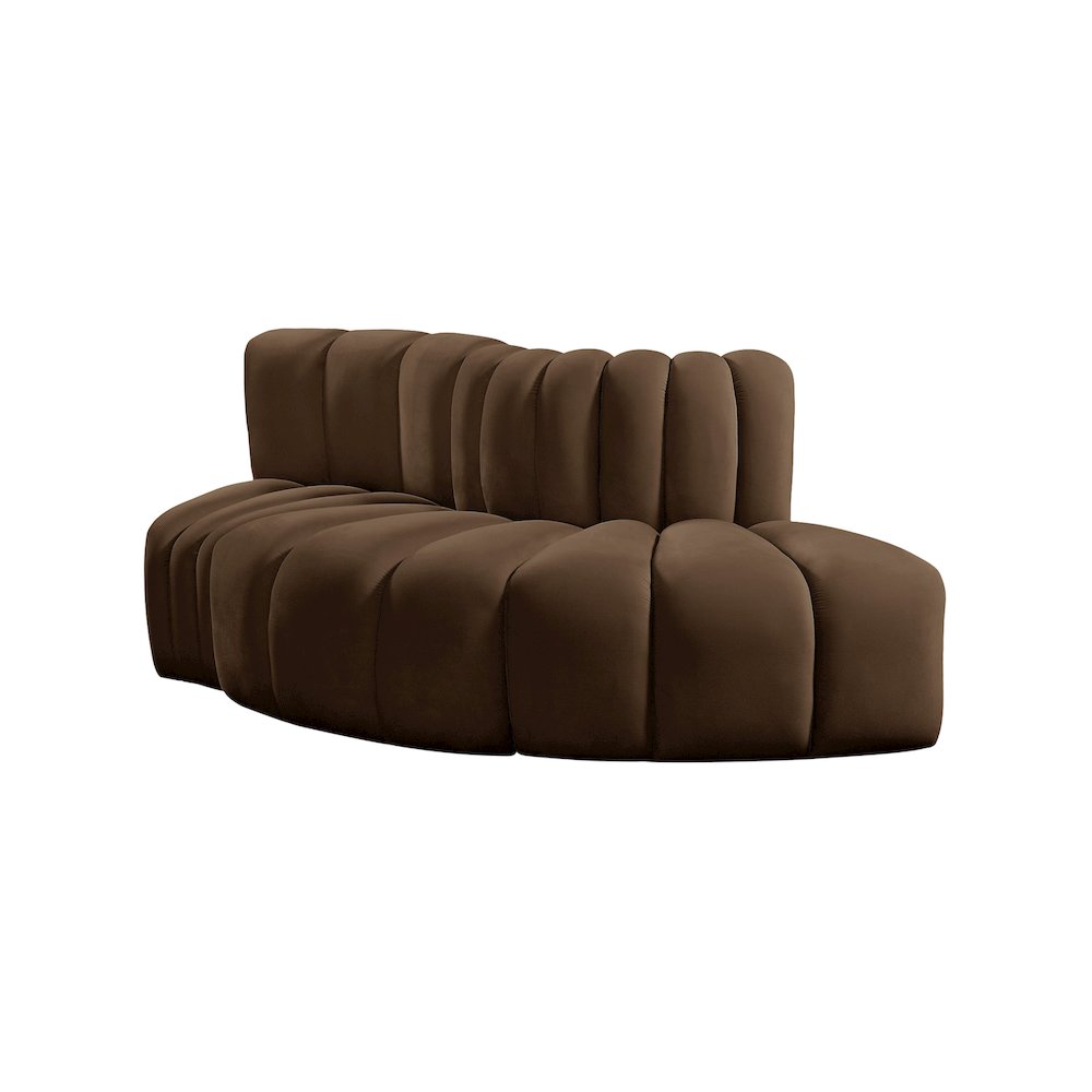 Arc Brown Velvet Modular Sofa