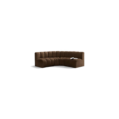 Arc Brown Velvet Modular Sofa