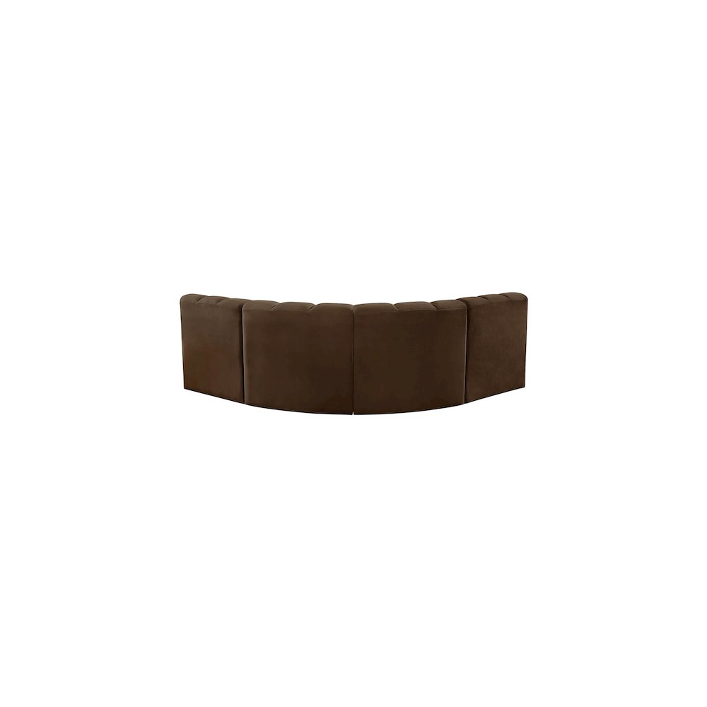 Arc Brown Velvet Modular Sofa