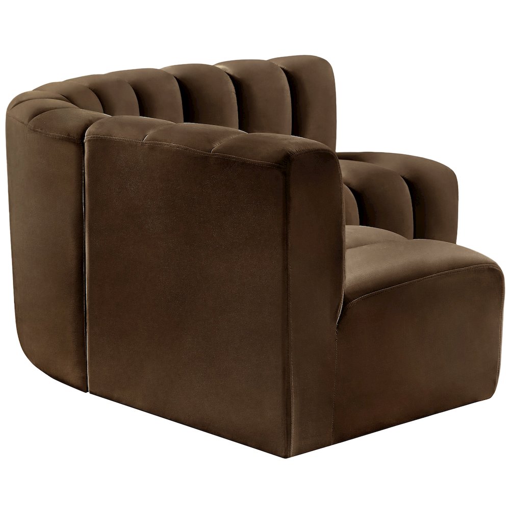 Arc Brown Velvet Modular Sofa