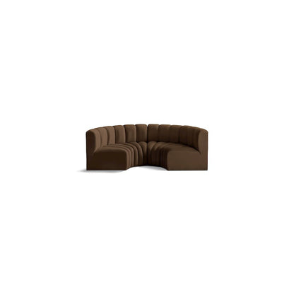 Arc Brown Velvet Modular Sofa