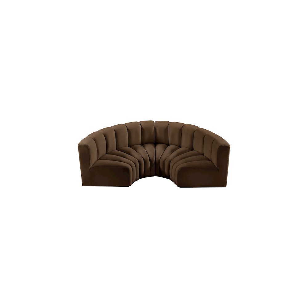 Arc Brown Velvet Modular Sofa