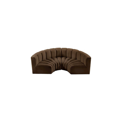 Arc Brown Velvet Modular Sofa