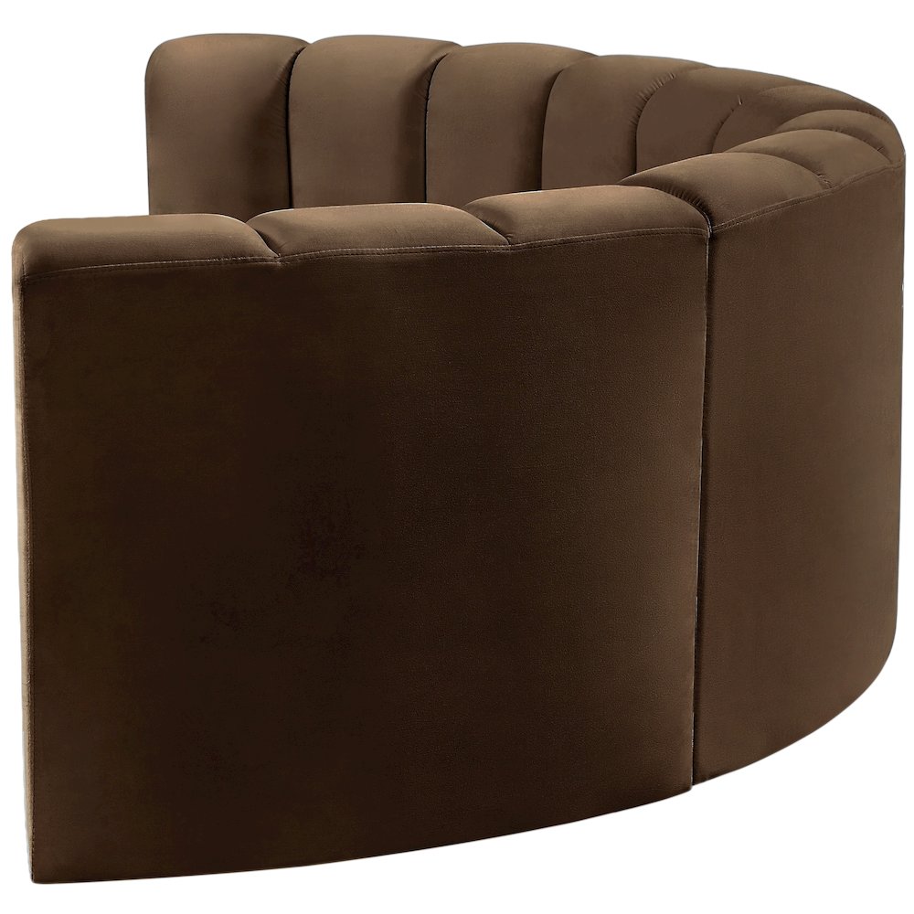 Arc Brown Velvet Modular Sofa