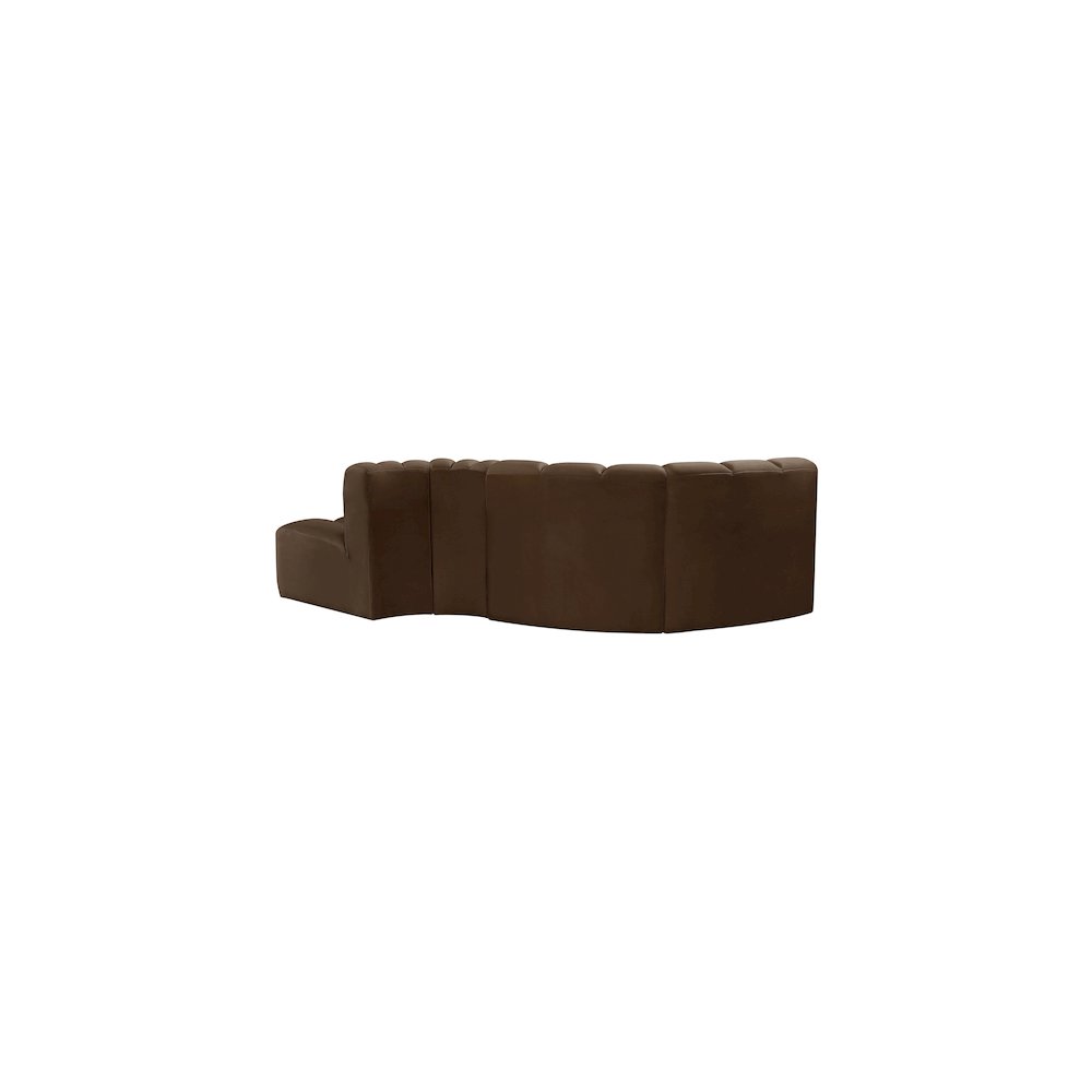 Arc Brown Velvet Modular Sofa