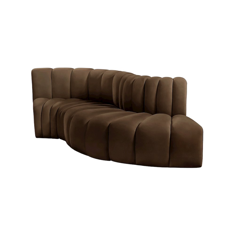 Arc Brown Velvet Modular Sofa