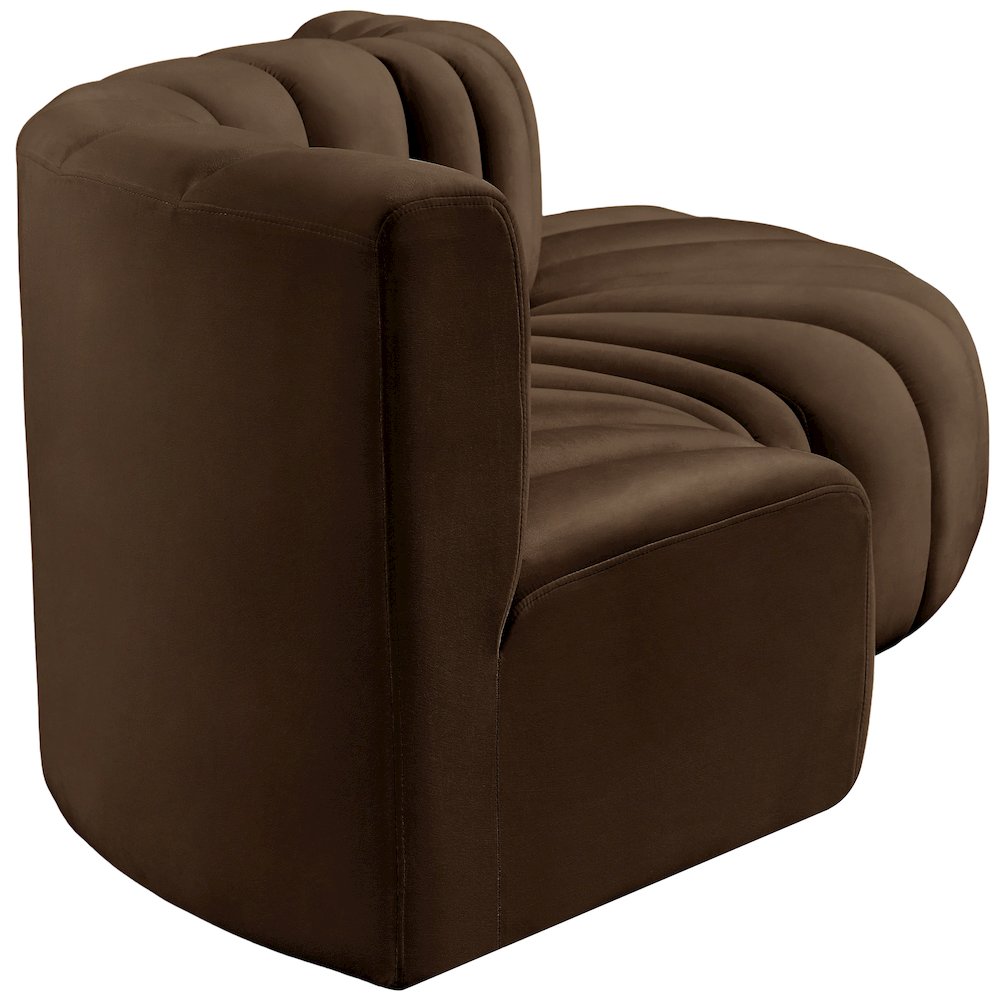 Arc Brown Velvet Modular Sofa
