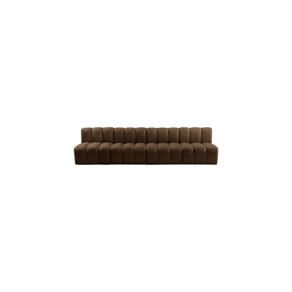 Arc Brown Velvet Modular Sofa