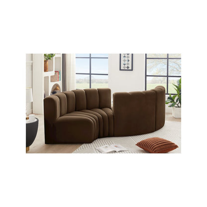 Arc Brown Velvet Modular Sofa