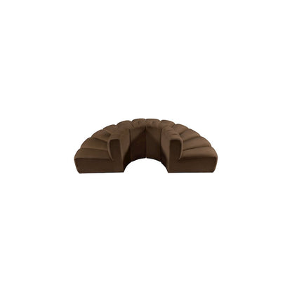 Arc Brown Velvet Modular Sofa