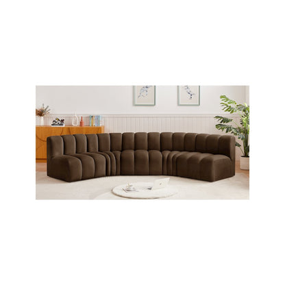 Arc Brown Velvet Modular Sofa