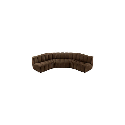 Arc Brown Velvet Modular Sofa