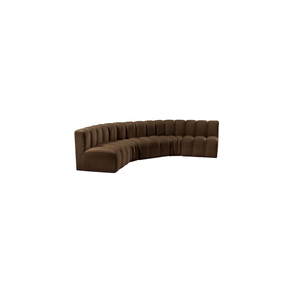 Arc Brown Velvet Modular Sofa