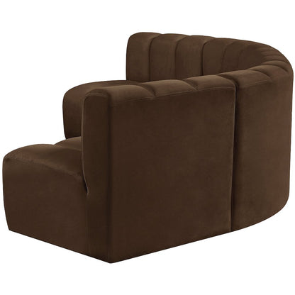 Arc Brown Velvet Modular Sofa